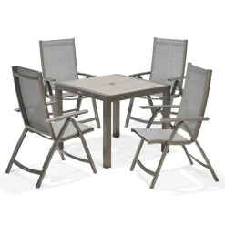 Matgrupp LifestyleGarden Solana med 4 Positionsstolar