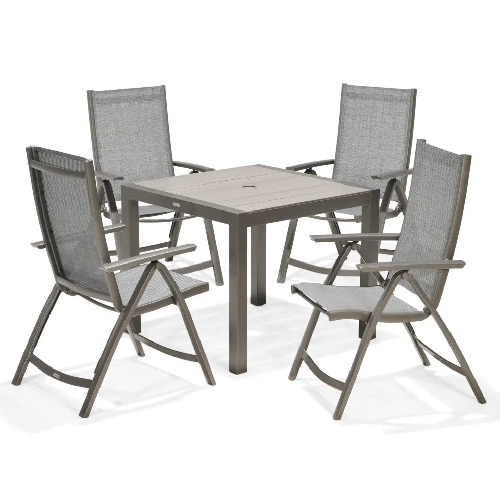 Matgrupp LifestyleGarden Solana med 4 Positionsstolar