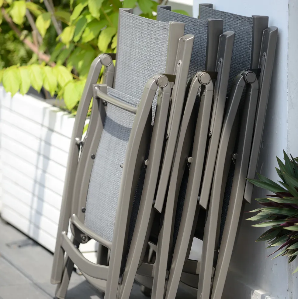 Matgrupp LifestyleGarden Solana med 4 Positionsstolar