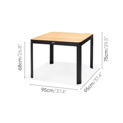 Matgrupp Utomhus LifestyleGarden Portals 95 cm 4 Lite-fåtöljer