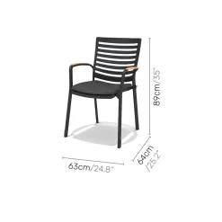 Matgrupp Utomhus LifestyleGarden Portals 161 cm 6 karmstolar