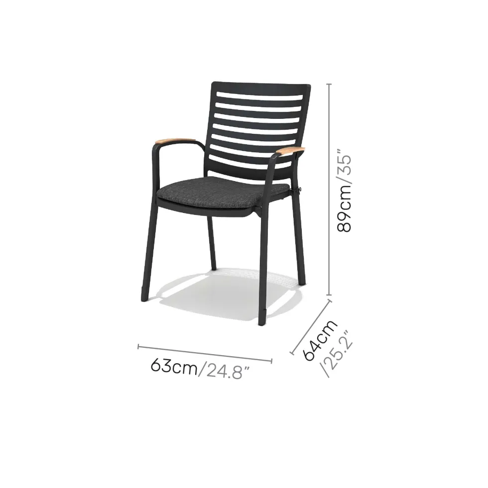 Matgrupp Utomhus LifestyleGarden Portals 161 cm 6 karmstolar