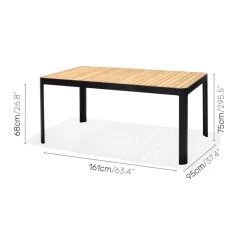 Matgrupp Utomhus LifestyleGarden Portals 161 cm 6 karmstolar