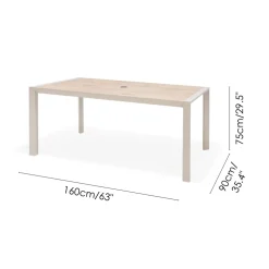 Matgrupp Utomhus LifestyleGarden Urbanite 160 cm 4 karmstolar