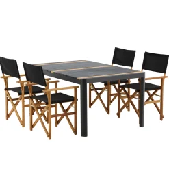 Matgrupp Utomhus Venture Home Togo 150x100 cm med 4 Marion Trädgårdsstolar