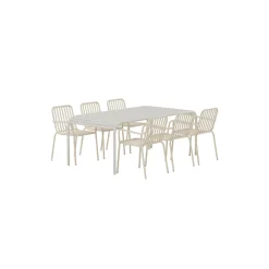 Matgrupp Utomhus Venture Home Borneo 100x200 cm med 6 st Peking Trädgårdsstolar