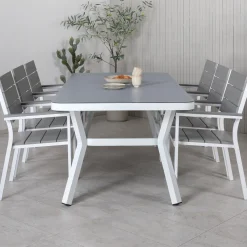 Matgrupp Utomhus Venture Home Virya 160x90 med 6 Levels StapelTrädgårdsstolar