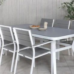 Matgrupp Utomhus Venture Home Virya 160x90 med 6 Levels StapelTrädgårdsstolar