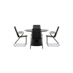 Matgrupp Utomhus Venture Home Lanzo Ø120 cm med 4 st Bois Trädgårdsstolar