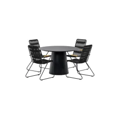 Matgrupp Utomhus Venture Home Lanzo Ø120 cm med 4 st Bois Trädgårdsstolar