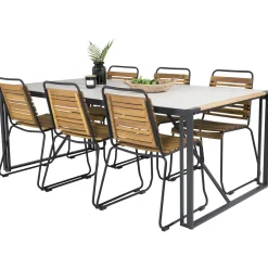 Matgrupp Utomhus Venture Home Tilly 200 med 6 Berfin Trädgårdsstolar