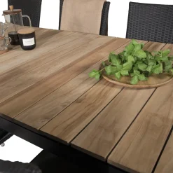 Matgrupp Utomhus Venture Home Meya 160/240 med 8 Asta Trädgårdsstolar