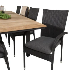 Matgrupp Utomhus Venture Home Meya 160/240 med 8 Asta Trädgårdsstolar