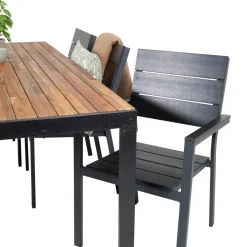 Matgrupp Utomhus Venture Home Berfin med 6 Lova Trädgårdsstolar