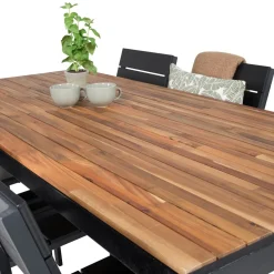 Matgrupp Utomhus Venture Home Berfin med 6 Lova Trädgårdsstolar