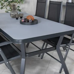 Matgrupp Utomhus Venture Home Vyn med 6 Bend Trädgårdsstolar