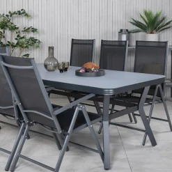 Matgrupp Utomhus Venture Home Vyn med 6 Bend Trädgårdsstolar