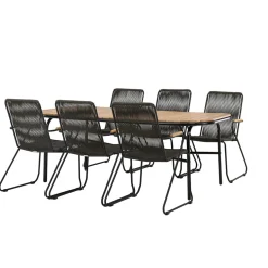 Matgrupp Utomhus Venture Home Levels 100x229 cm med 8 st Linos Trädgårdsstolar