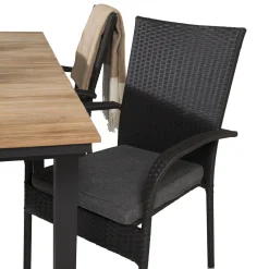 Matgrupp Utomhus Venture Home Meya 160/240 med 4 Asta Trädgårdsstolar