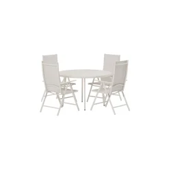 Matgrupp Utomhus Venture Home Giardini Ø120 cm med 4 st Break Trädgårdsstolar