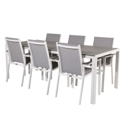 Matgrupp Utomhus Venture Home Bront 205 med 6 Pincy Trädgårdsstolar