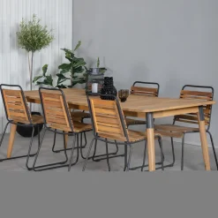 Matgrupp Utomhus Venture Home Julle med 6 Boy Trädgårdsstolar