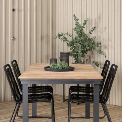 Matgrupp Utomhus Venture Home Mendi med 4 Levi Trädgårdsstolar