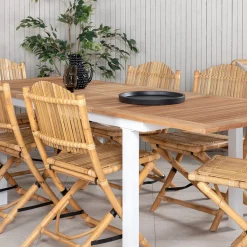 Matgrupp Utomhus Venture Home Pave med 6 Cane Trädgårdsstolar