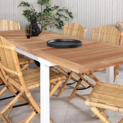 Matgrupp Utomhus Venture Home Pave med 6 Cane Trädgårdsstolar