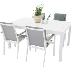 Matgrupp Utomhus Venture Home Madrid 160/240 med 4 Pincy Trädgårdsstolar