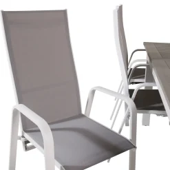 Matgrupp Venture Home Aleyna 160/240 med 8 Copacabana Matstolar
