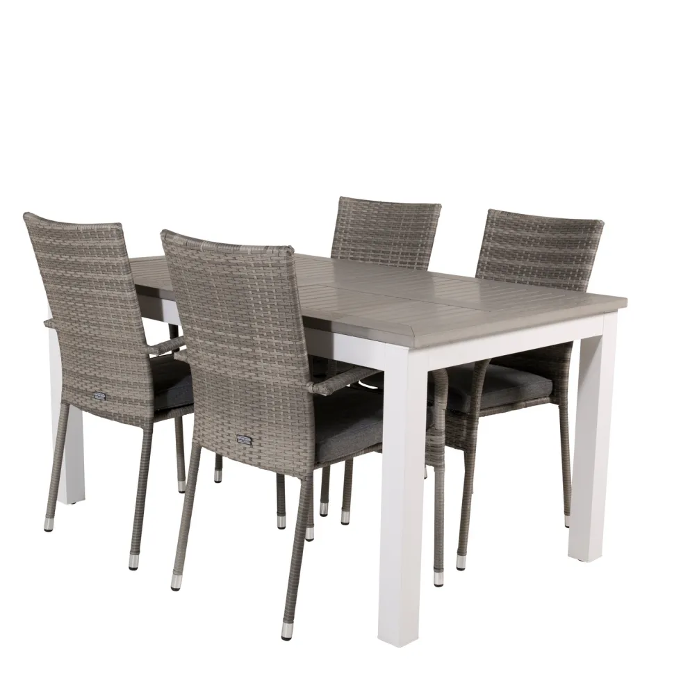 Matgrupp Venture Home Aleyna 152/210 med 4 Asta Stolar