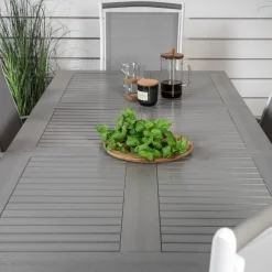 Matgrupp Venture Home Aleyna 152/210 med 6 StolarGrå