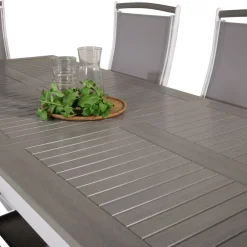 Matgrupp Venture Home Aleyna 152/210 med 6 StolarGrå