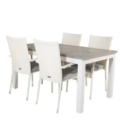 Matgrupp Venture Home Aleyna 160/240 med 4 Asta Stolar