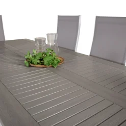 Matgrupp Venture Home Aleyna 152/210 med 6 Copacabana StolarVit/Grå