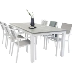 Matgrupp Venture Home Aleyna 224/324 med 6 Copacabana Karmstolar