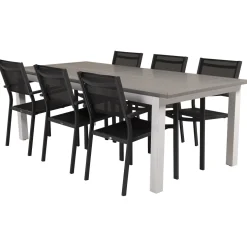 Matgrupp Venture Home Aleyna 224/324 med 6 Copacabana Karmstolar