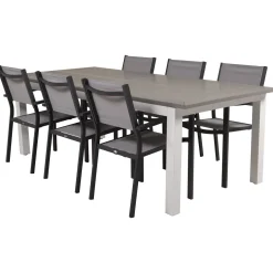 Matgrupp Venture Home Aleyna 224/324 med 6 Copacabana Karmstolar