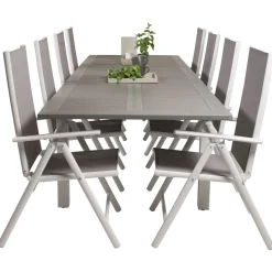 Matgrupp Venture Home Aleyna 224/324 med 8 Bront Matstolar