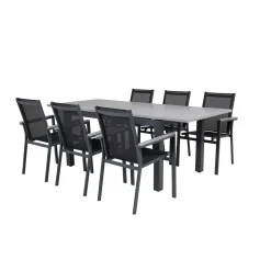 Matgrupp Venture Home Aleyna 160/240 med 6 Pincy Stolar
