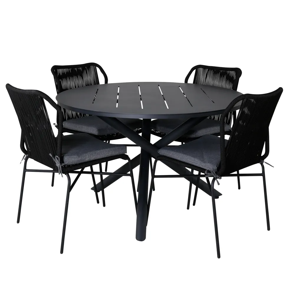 Matgrupp Venture Home Ande med 4 Julle Matstolar