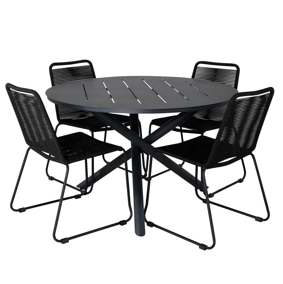 Matgrupp Venture Home Ande med 4 Minos Matstolar Stapelbar