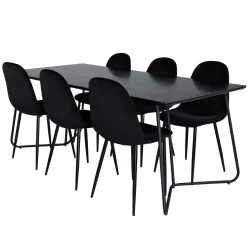 Matgrupp Venture Home Annika med 6 Pobbie Stolar Sammet
