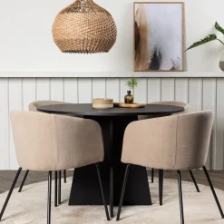 Matgrupp Venture Home Bootcut Ø110 cm med 4 Berit Stolar