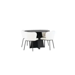 Matgrupp Venture Home Bootcut Ø110 cm med 4 st Edina stolar