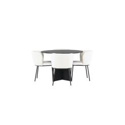 Matgrupp Venture Home Bootcut Ø110 cm med 4 st Edina stolar