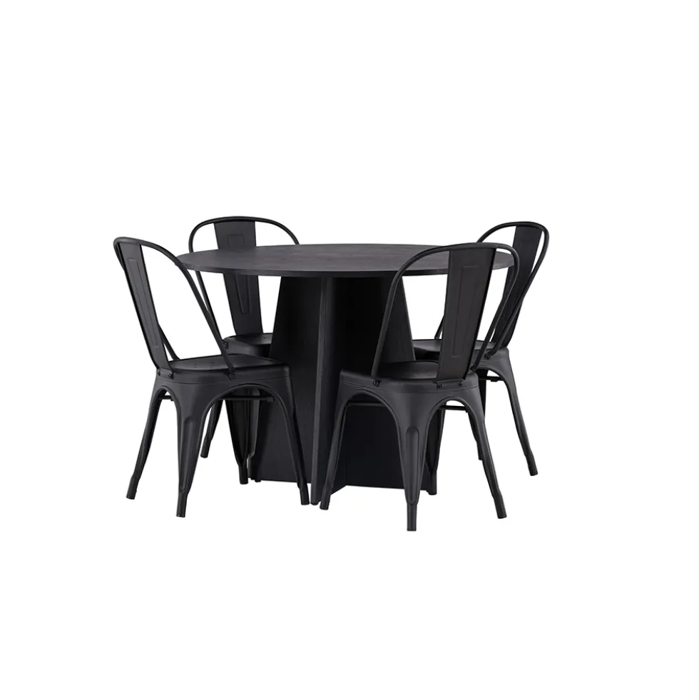 Matgrupp Venture Home Bootcut Ø110 cm med 4 Tempe Stolar