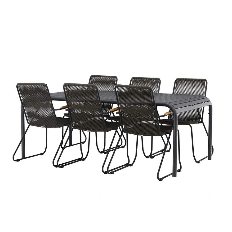 Matgrupp Venture Home Borneo Bord med 6 Bois Stolar