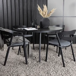 Matgrupp Venture Home Break Ø120 med 4 Slit Stapelstolar